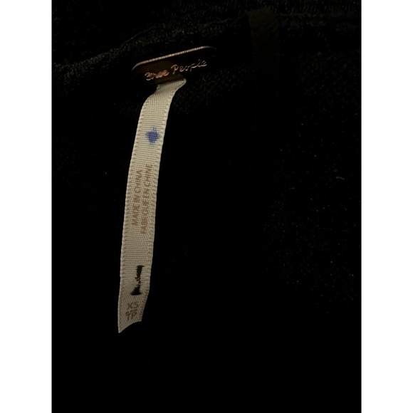 Free People Strappy Crisscross Open Back Blouse Long Sleeve Black Women XS - Picture 3 of 4